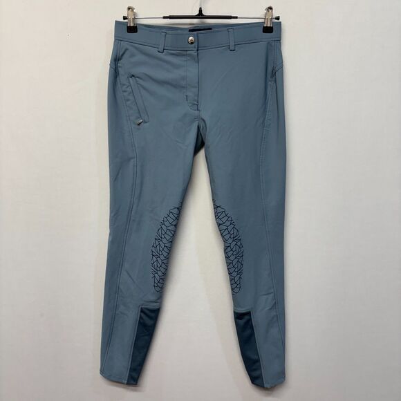Horze Women Equestrian Horse Riding Breeches Pants Size USA 28 Blue D052 -26 - Picture 1 of 16